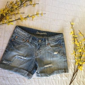Aeropostale Distressed Boyfriend Jean Shorts